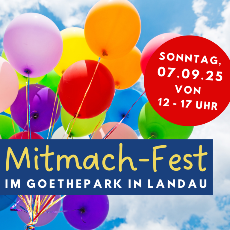 Mitmach-Fest im Goethepark – am Sonntag, 07.09. von 12 – 17 Uhr